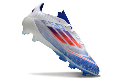Men's Adidas F50 Elite AG Artificial Grass Low-Tops Football Boots - White/Blue/Red