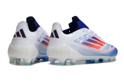 Men's Adidas F50 Elite AG Artificial Grass Low-Tops Football Boots - White/Blue/Red