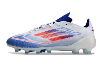 Men's Adidas F50 Elite AG Artificial Grass Low-Tops Football Boots - White/Blue/Red