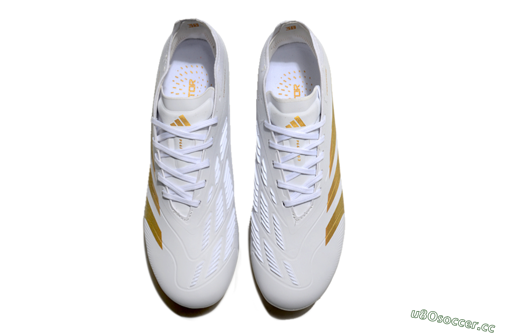 Unisex Adidas Predator Elite 24 MG Multi Ground Low-Tops Football Boots - White/Gold 4