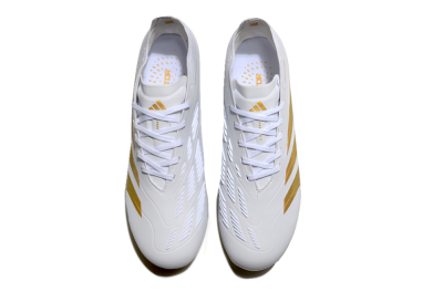 Unisex Adidas Predator Elite 24 MG Multi Ground Low-Tops Football Boots - White/Gold