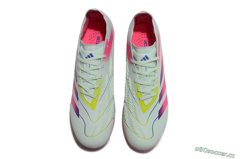 Unisex Adidas Predator Elite 24 MG Multi Ground Low-Tops Football Boots - Jade/Purple/Pink 4