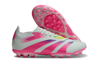 Unisex Adidas Predator Elite 24 MG Multi Ground Low-Tops Football Boots - Jade/Purple/Pink