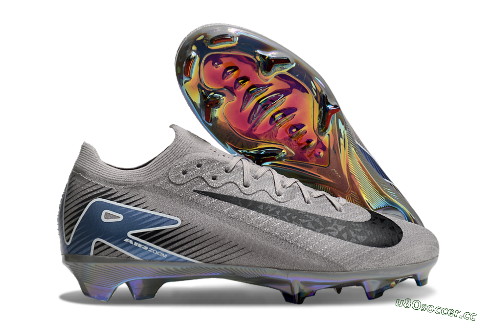 Unisex Nike Air Zoom Mercurial Vapor 16 Elite FG Firm Ground Low-Tops Football Boots - Grey/Black/Blue 2