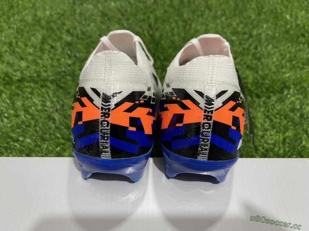 Unisex Nike Air Zoom Mercurial Vapor 16 Elite FG Firm Ground Low-Tops Football Boots - White/Black/Blue/Orange