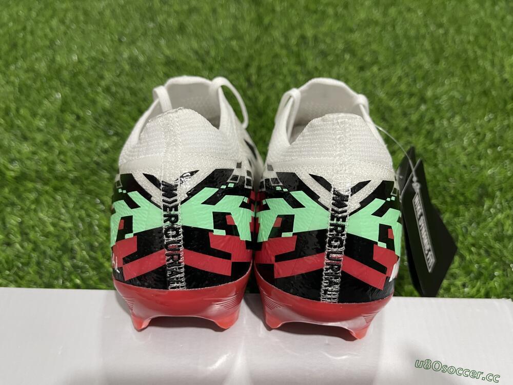 Unisex Nike Air Zoom Mercurial Vapor 16 Elite FG Firm Ground Low-Tops Football Boots - White/Black/Pink/Green
