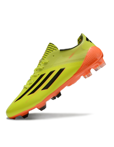 Men's Adidas F50 Adizero Elite FG Firm Ground Low-Tops Football Boots - Yellow/Black/Red
