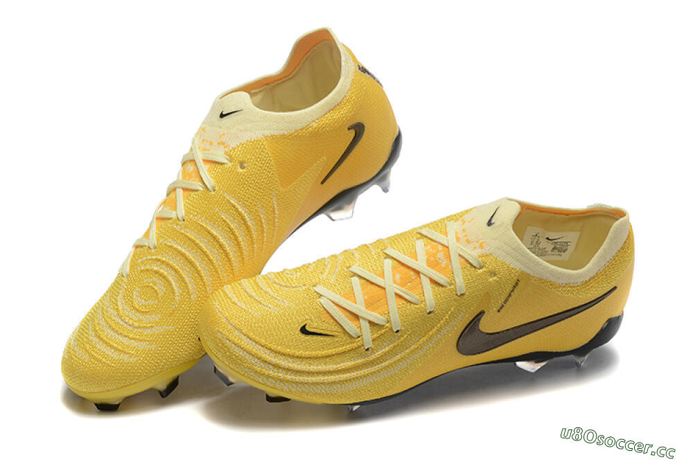 Men's Nike Phantom Luna Elite FG Firm Ground Low-Tops Football Boots - Yellow/White/Black 6