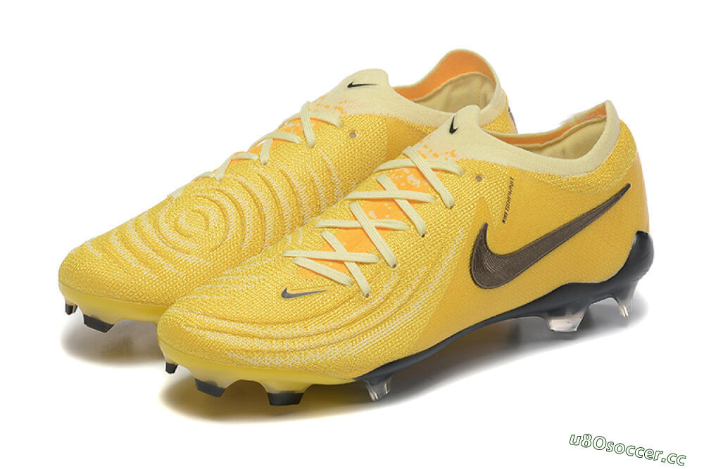 Men's Nike Phantom Luna Elite FG Firm Ground Low-Tops Football Boots - Yellow/White/Black 5