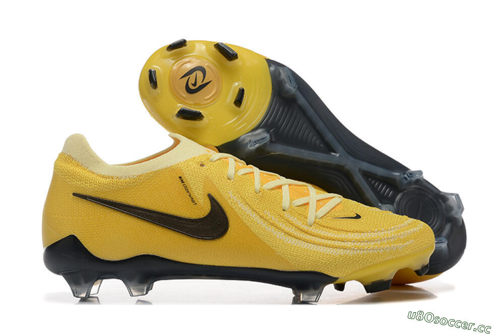 Men's Nike Phantom Luna Elite FG Firm Ground Low-Tops Football Boots - Yellow/White/Black 2