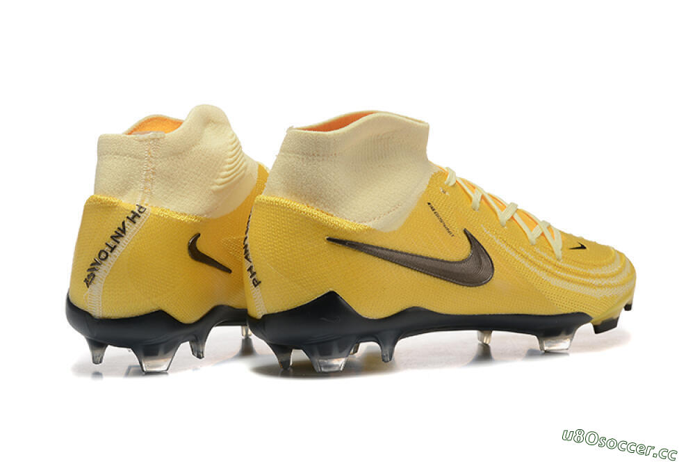 Men's Nike Phantom Luna Elite FG Firm Ground High-Tops Football Boots - Yellow/White/Black 9
