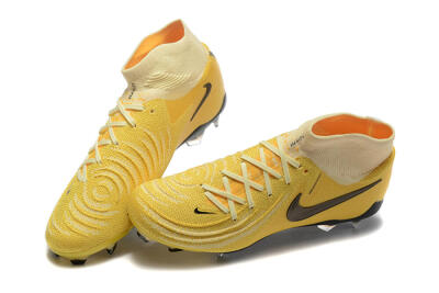 Men's Nike Phantom Luna Elite FG Firm Ground High-Tops Football Boots - Yellow/White/Black