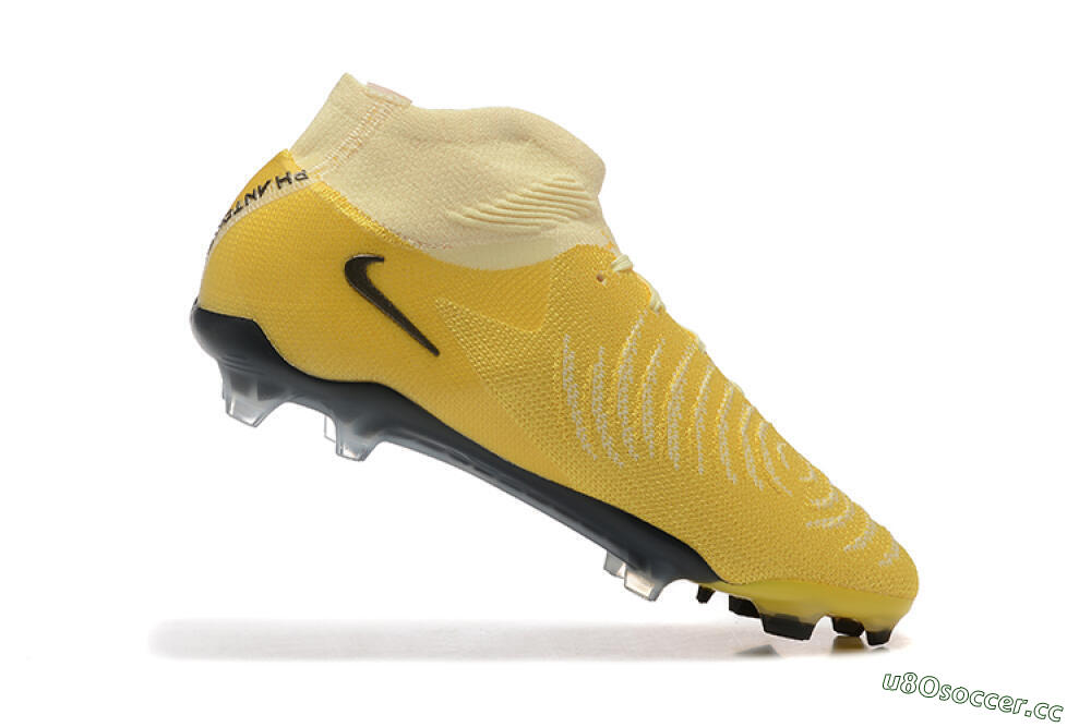 Men's Nike Phantom Luna Elite FG Firm Ground High-Tops Football Boots - Yellow/White/Black 7