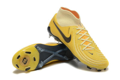 Men's Nike Phantom Luna Elite FG Firm Ground High-Tops Football Boots - Yellow/White/Black
