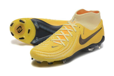 Men's Nike Phantom Luna Elite FG Firm Ground High-Tops Football Boots - Yellow/White/Black