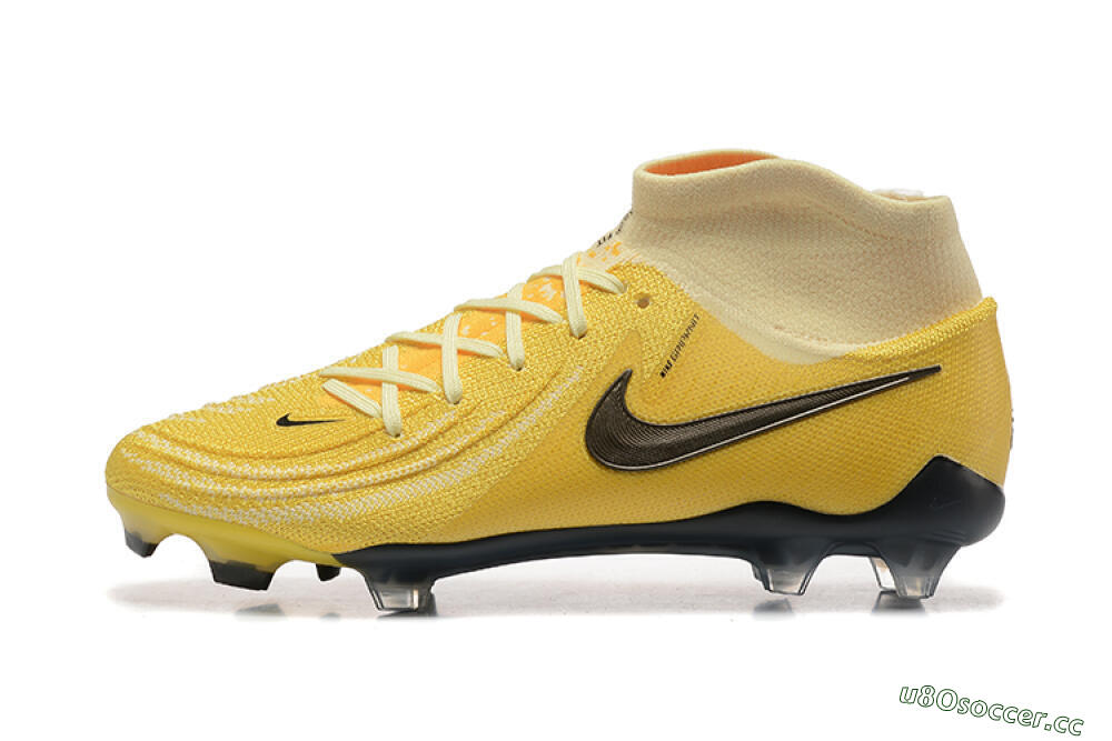 Men's Nike Phantom Luna Elite FG Firm Ground High-Tops Football Boots - Yellow/White/Black 0