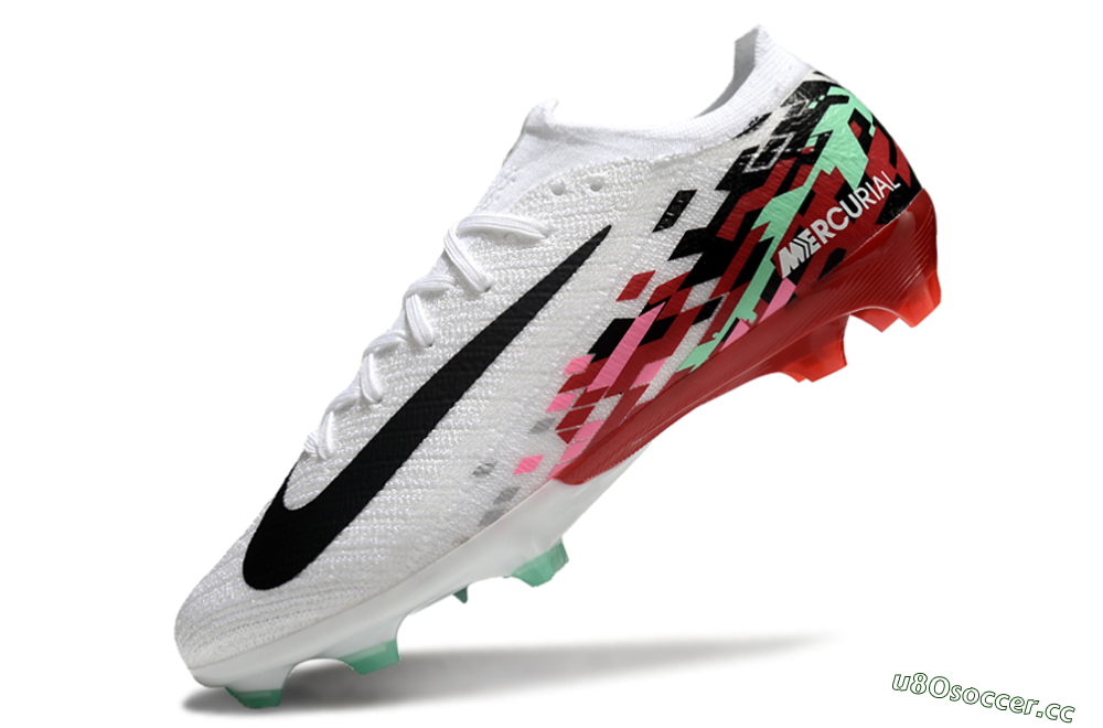 Unisex Nike Air Zoom Mercurial Vapor 16 Elite FG Firm Ground Low-Tops Football Boots - White/Black/Pink/Green 5
