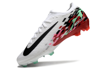 Unisex Nike Air Zoom Mercurial Vapor 16 Elite FG Firm Ground Low-Tops Football Boots - White/Black/Pink/Green