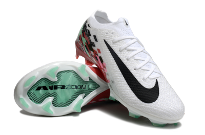 Unisex Nike Air Zoom Mercurial Vapor 16 Elite FG Firm Ground Low-Tops Football Boots - White/Black/Pink/Green