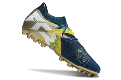 Men's Puma Future Ultimate MG Multi Ground Low-Tops Football Boots - Blue/White/Gold