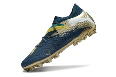 Men's Puma Future Ultimate MG Multi Ground Low-Tops Football Boots - Blue/White/Gold