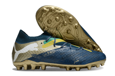 Men's Puma Future Ultimate MG Multi Ground Low-Tops Football Boots - Blue/White/Gold