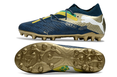 Men's Puma Future Ultimate MG Multi Ground Low-Tops Football Boots - Blue/White/Gold