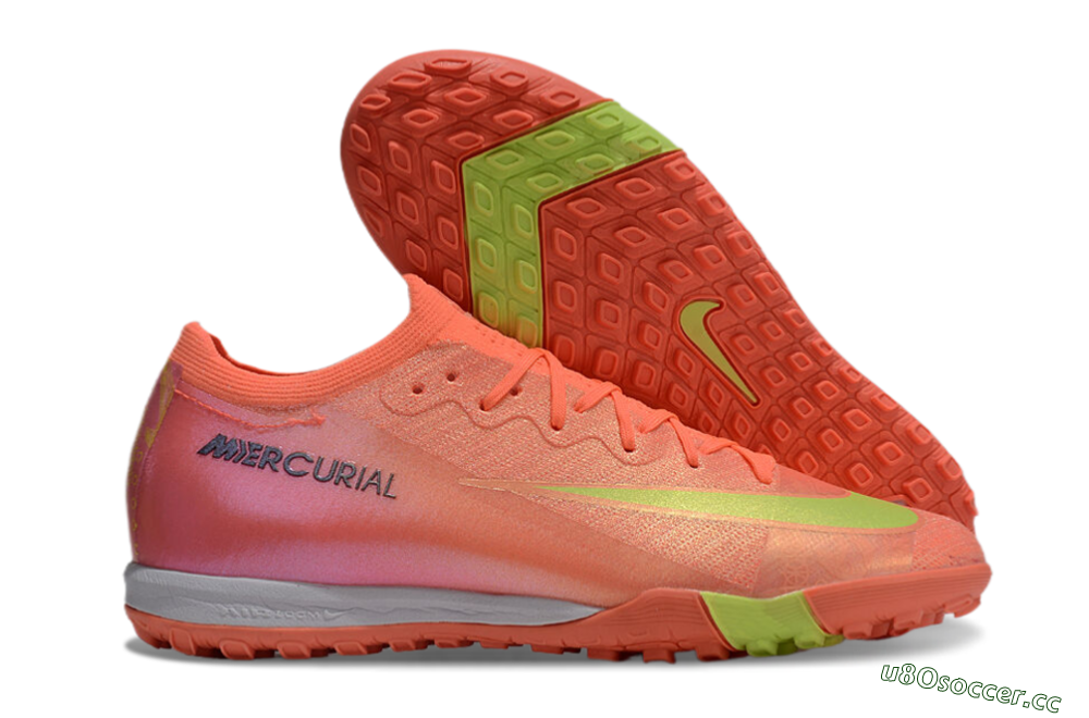Unisex Nike Air Zoom Mercurial Vapor 15 Elite TF Artificial Turf Low-Tops Football Shoes - Red/Yellow/White 2