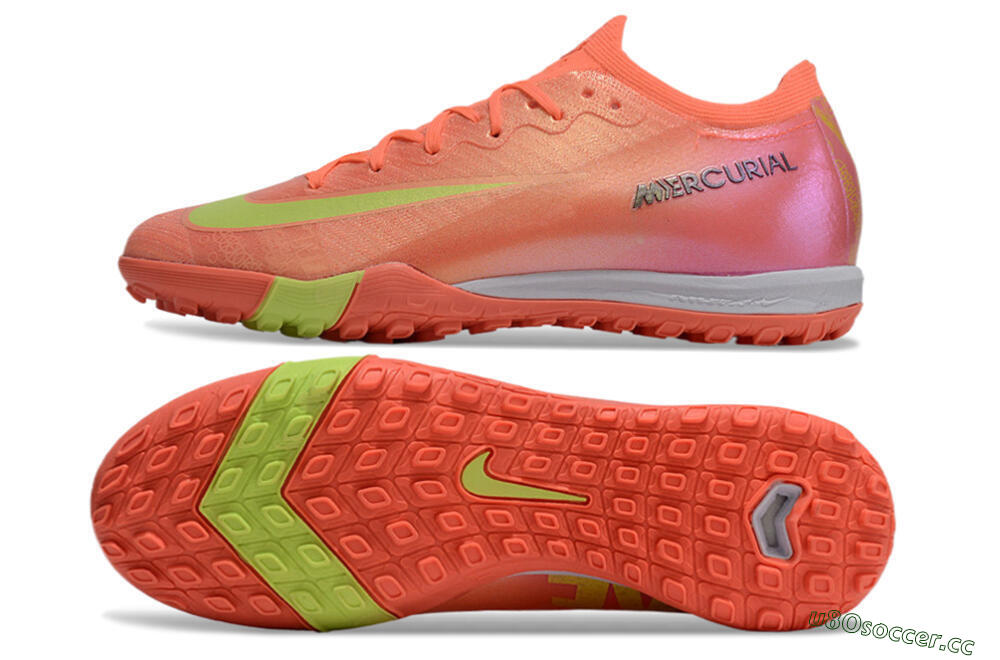 Unisex Nike Air Zoom Mercurial Vapor 15 Elite TF Artificial Turf Low-Tops Football Shoes - Red/Yellow/White 1