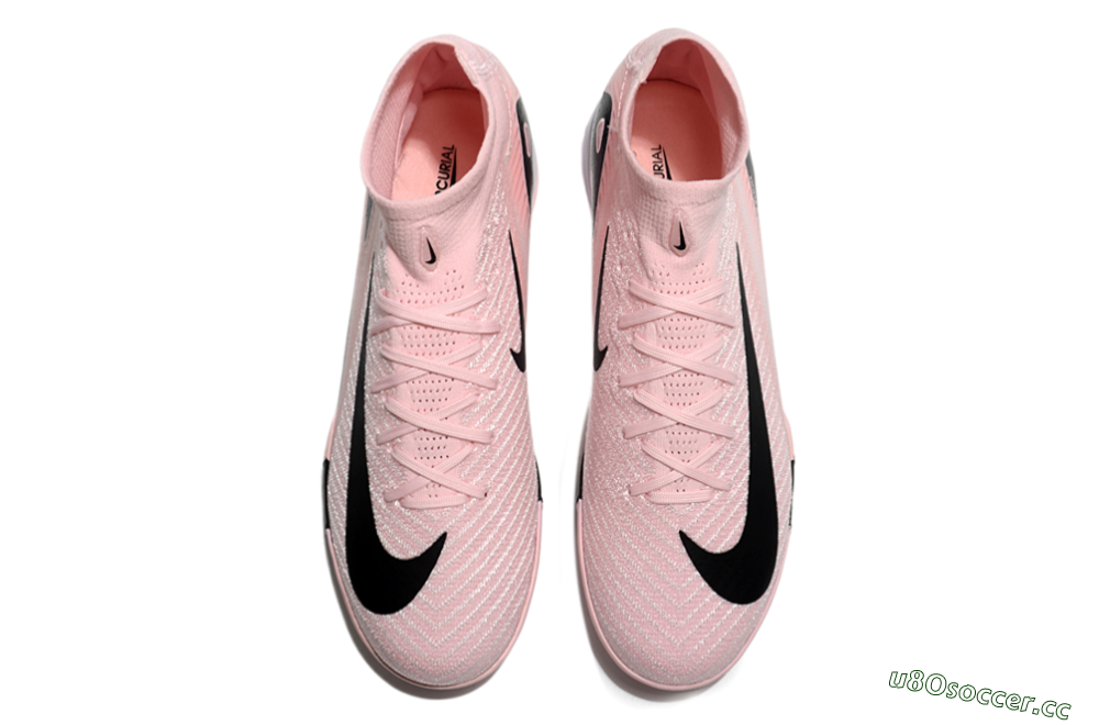 Unisex Nike Air Zoom Mercurial Superfly 10 Elite TF Artificial Turf High-Tops Football Shoes - Pink/White/Black 4