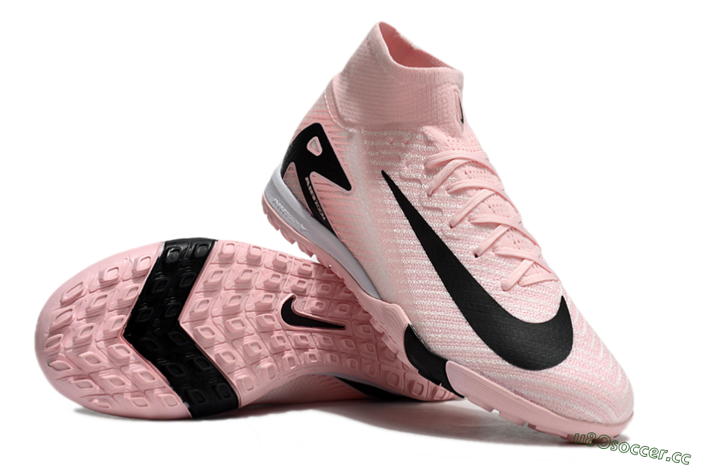 Unisex Nike Air Zoom Mercurial Superfly 10 Elite TF Artificial Turf High-Tops Football Shoes - Pink/White/Black 3