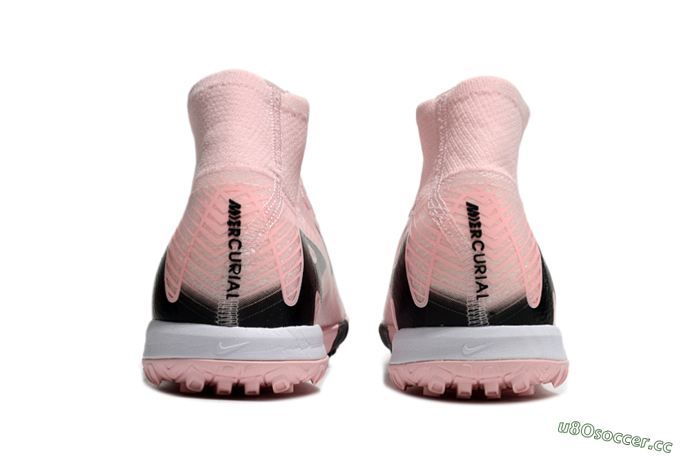 Unisex Nike Air Zoom Mercurial Superfly 10 Elite TF Artificial Turf High-Tops Football Shoes - Pink/White/Black 5