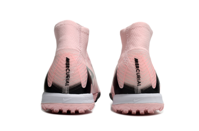 Unisex Nike Air Zoom Mercurial Superfly 10 Elite TF Artificial Turf High-Tops Football Shoes - Pink/White/Black