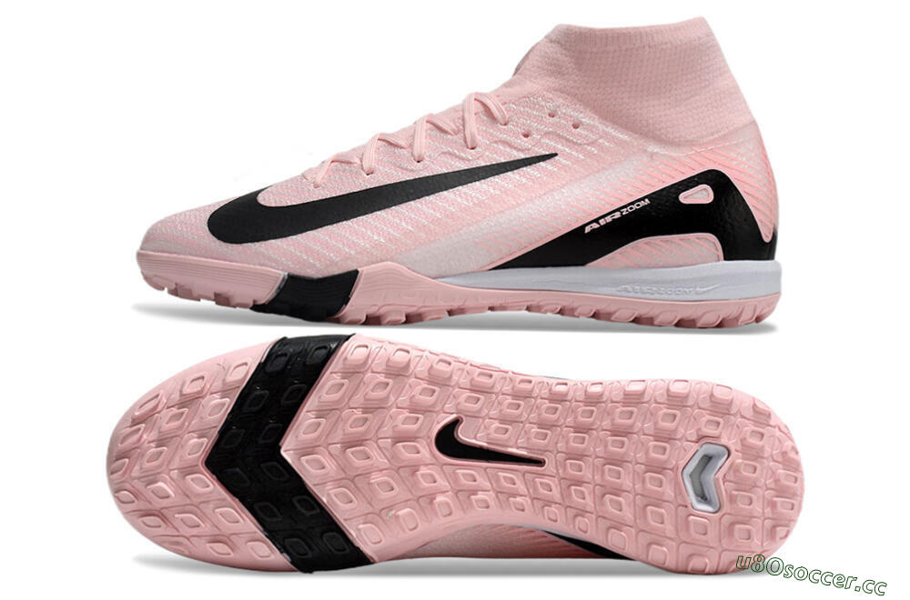 Unisex Nike Air Zoom Mercurial Superfly 10 Elite TF Artificial Turf High-Tops Football Shoes - Pink/White/Black 1