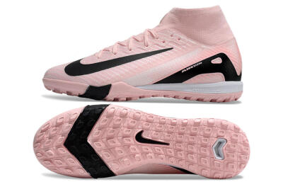 Unisex Nike Air Zoom Mercurial Superfly 10 Elite TF Artificial Turf High-Tops Football Shoes - Pink/White/Black