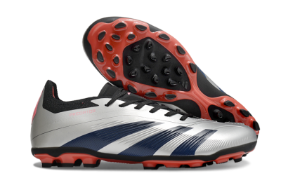 Men's Adidas Predator Elite 24 MG Multi Ground Low-Tops Football Boots - Silver/Blue/Red