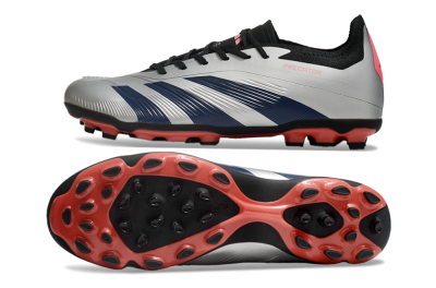 Men's Adidas Predator Elite 24 MG Multi Ground Low-Tops Football Boots - Silver/Blue/Red