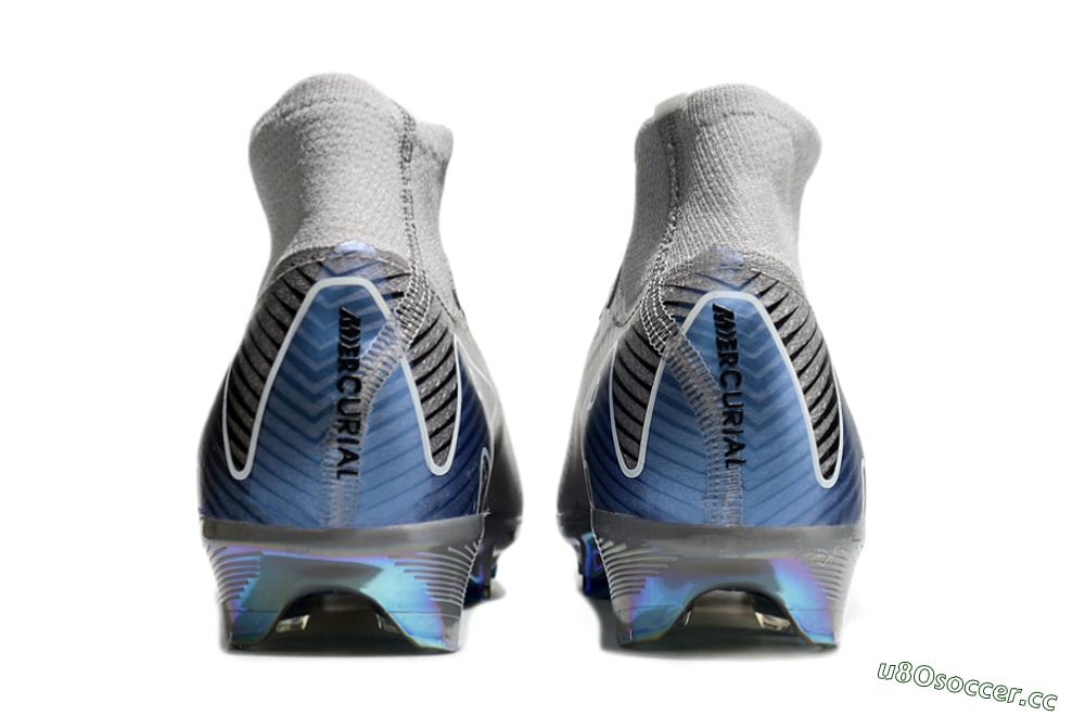 Unisex Nike Mercurial Superfly 10 Elite FG Firm Ground High-Tops Football Boots - Grey/Black/Blue/Gold 6