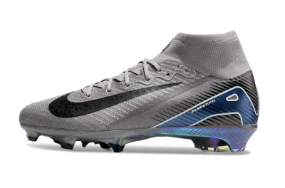 Unisex Nike Mercurial Superfly 10 Elite FG Firm Ground High-Tops Football Boots - Grey/Black/Blue/Gold