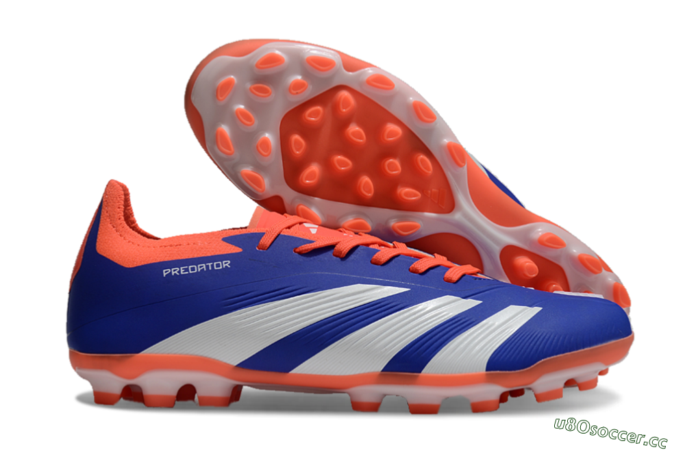 Men's Adidas Predator Elite 24 MG Multi Ground Low-Tops Football Boots - Blue/White/Red 2