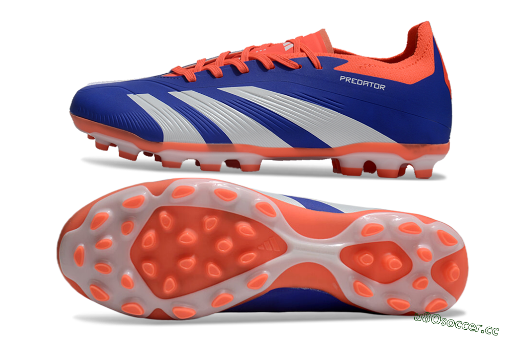 Men's Adidas Predator Elite 24 MG Multi Ground Low-Tops Football Boots - Blue/White/Red 1