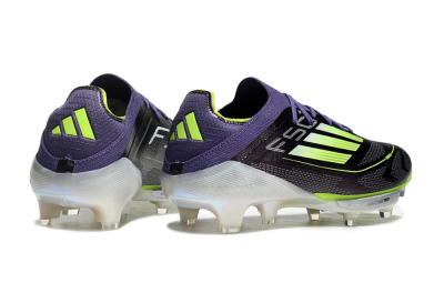 Unisex Adidas F50+ Lightstrike Elite FG Firm Ground Low-Tops Football Boots - Purple/Yellow/Silver