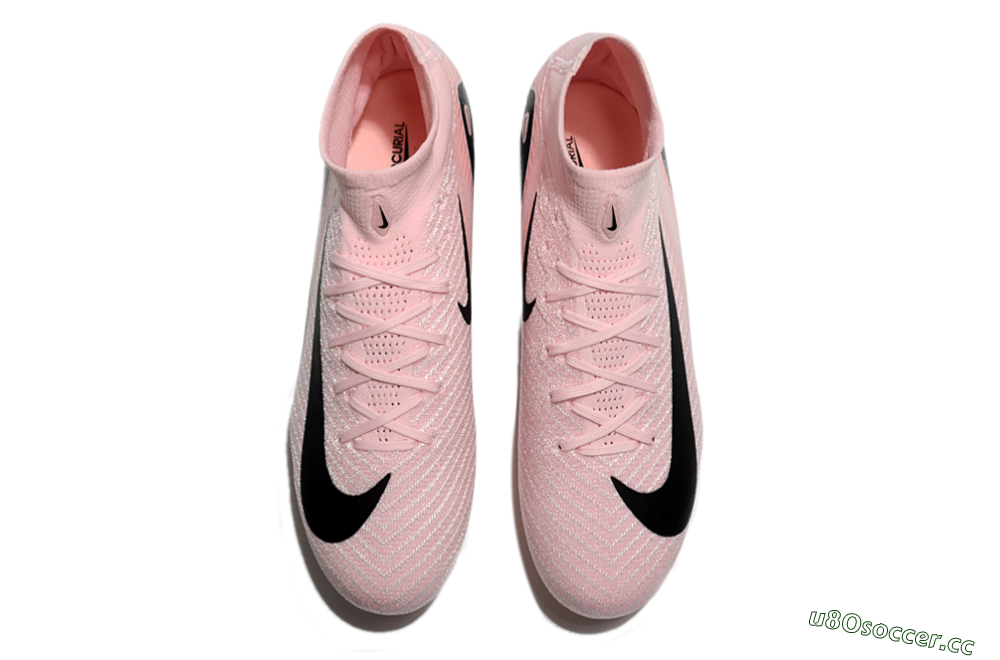 Unisex Nike Air Zoom Mercurial Superfly 10 Elite FG Firm Ground High-Tops Football Boots - Pink/White/Black 4