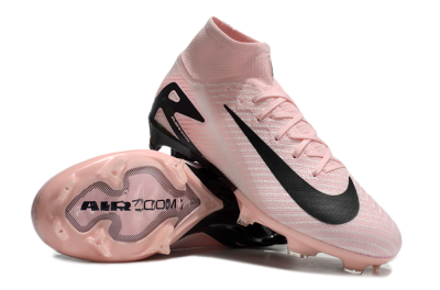Unisex Nike Air Zoom Mercurial Superfly 10 Elite FG Firm Ground High-Tops Football Boots - Pink/White/Black