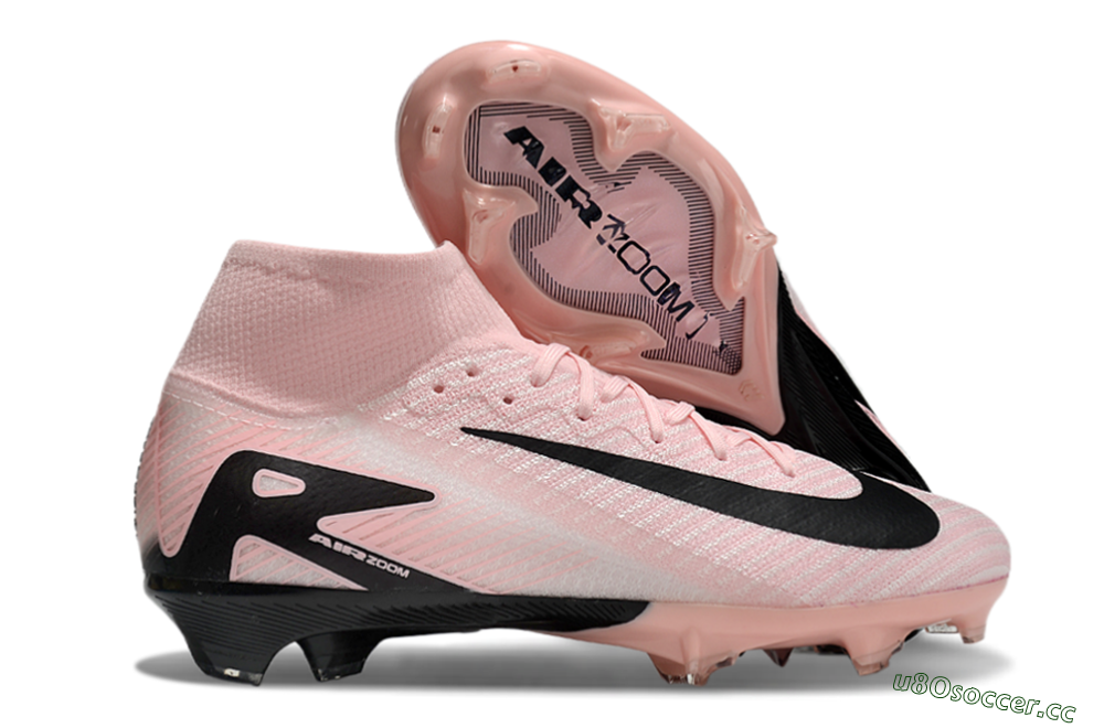 Unisex Nike Air Zoom Mercurial Superfly 10 Elite FG Firm Ground High-Tops Football Boots - Pink/White/Black 2