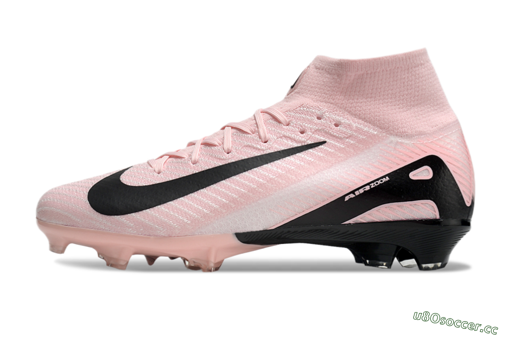 Unisex Nike Air Zoom Mercurial Superfly 10 Elite FG Firm Ground High-Tops Football Boots - Pink/White/Black 0