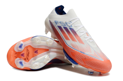 Men's Adidas F50+ Lightstrike Pro FG Firm Ground Low-Tops Football Boots - White/Red/Blue