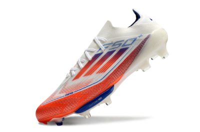 Men's Adidas F50+ Lightstrike Pro FG Firm Ground Low-Tops Football Boots - White/Red/Blue