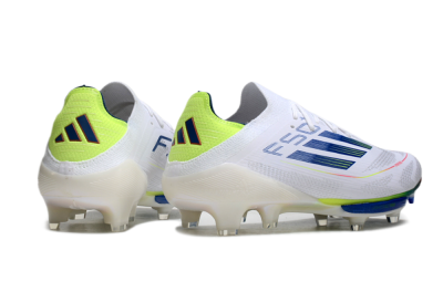 Men's Adidas F50+ Lightstrike Pro FG Firm Ground Low-Tops Football Boots - White/Blue/Yellow