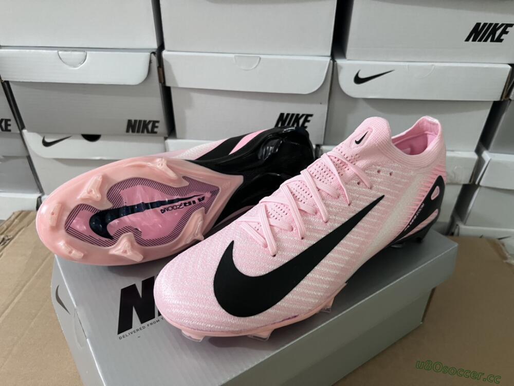 Unisex Nike Air Zoom Mercurial Vapor 16 Elite FG Firm Ground Low-Tops Football Boots - Pink/Black/White